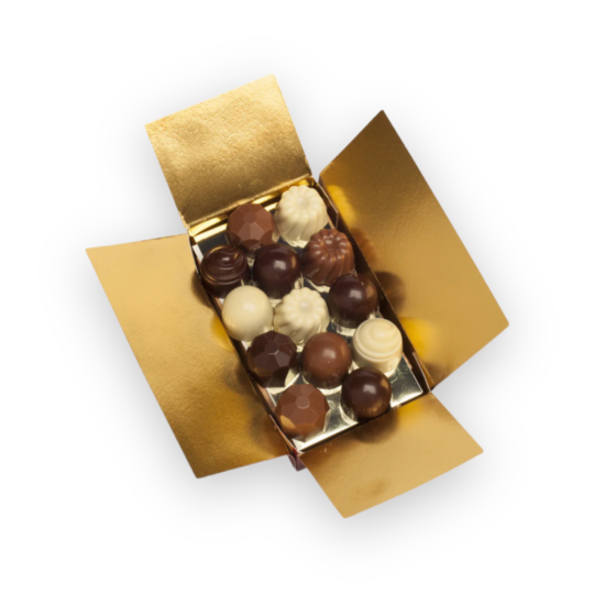 Луксозна кутия ръчен белгийски шоколад за всеки повод. Без захар